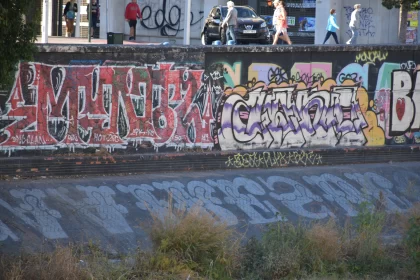 Urban Graffiti Art on Bridge - A Fusion of Colors and Styles Free Stock Photo