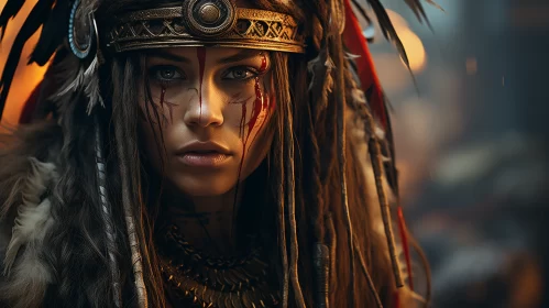 Indian Woman in Native Attire: A Cinematic Portrait