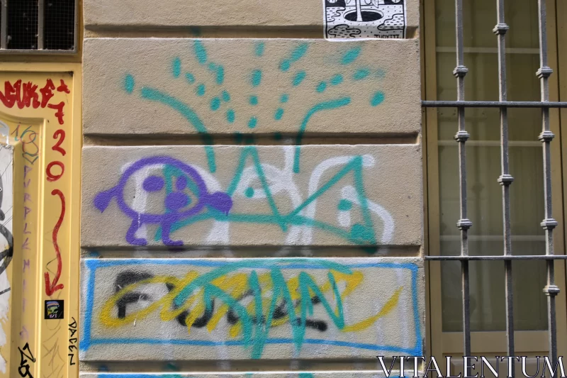Graffiti Art on Old Milan Building Free Stock Photo