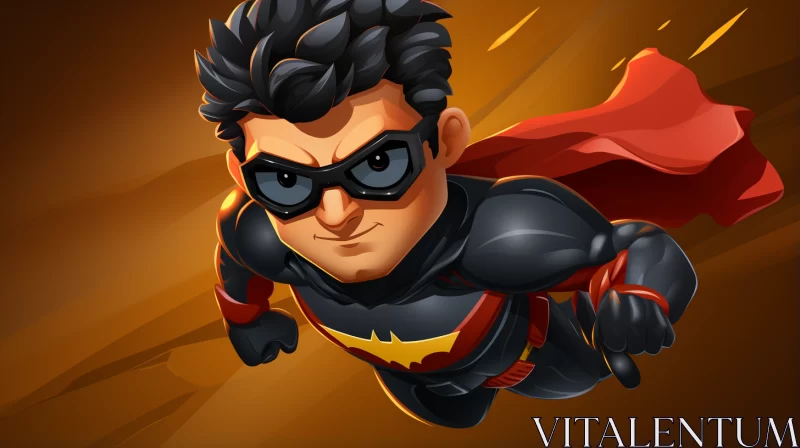 Engaging Image of Iconic Superhero in Cartoon Style AI Image