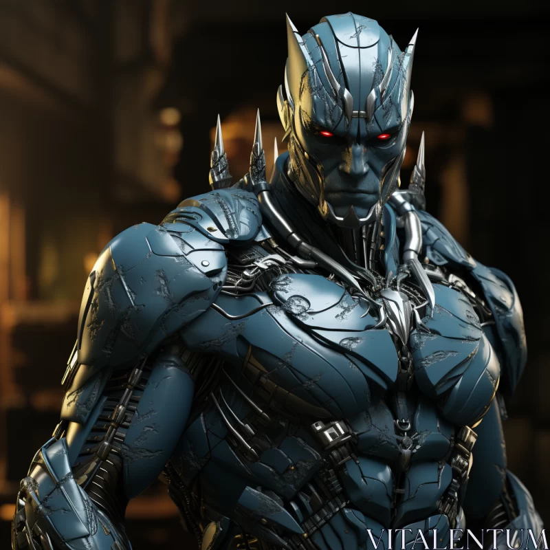 Marvel's Black Panther: A Striking Liquid Metal Representation AI Image