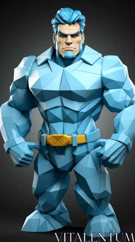 AI ART Marvelous 3D Printed Superhero: A Display of Heroic Masculinity