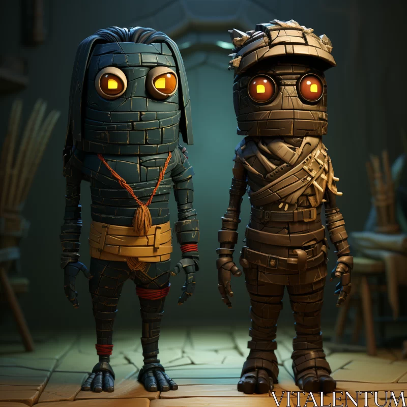 AI ART Folklore-Inspired Mummy Game Characters