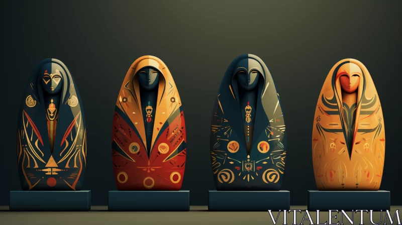 AI ART Ethnic Miniature Sculptures: A Blend of Folklore and Futurism