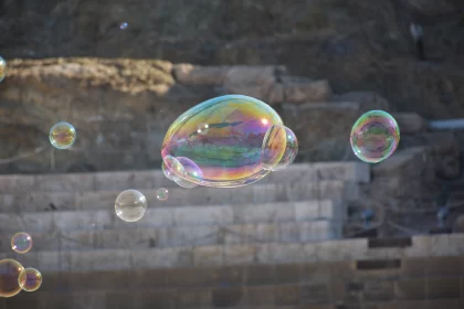 Monumental Illusionary Soap Bubbles: A Play of Light and Shadow Free Stock Photo
