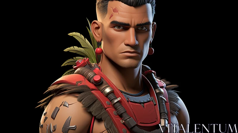 Detailed Fortnite Player Portrait with Intense Close-ups AI Image