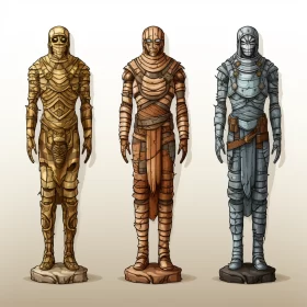 Surrealistic Medieval Fantasy: Bronze Armors and Mummies