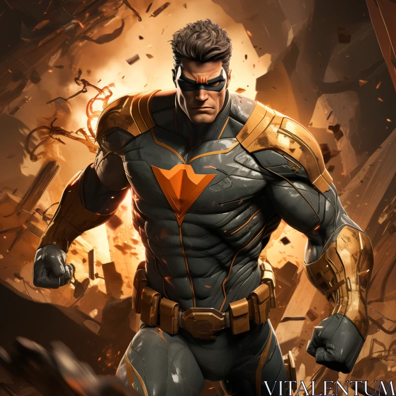 Superhero Comics Wallpapers: A Blend of Illustrations and Sci-fi AI Image