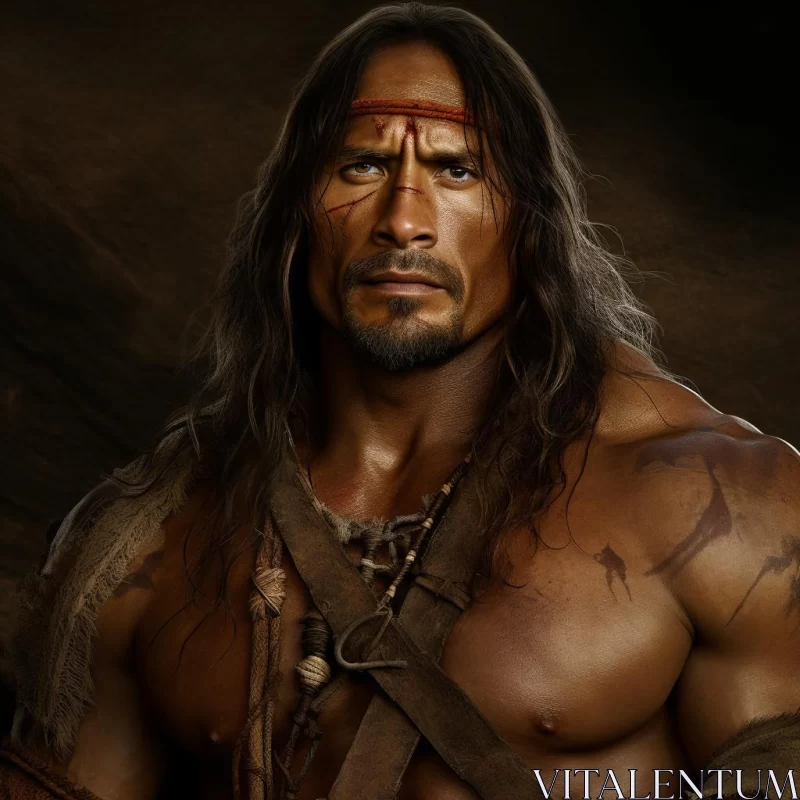 Avengers Vs The Rock: A Fusion of Pop Culture and Indigenous Artistry AI Image