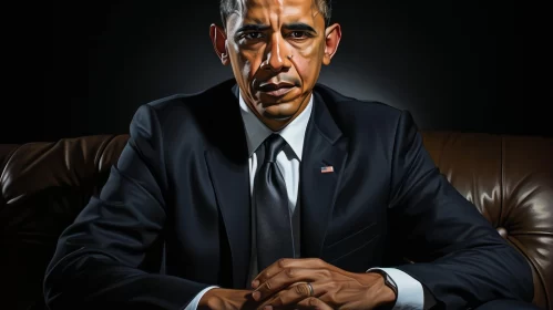 Barack Obama Portrait Artwork AI Image