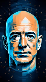 Jeff Bezos Poster Illustration - Business and Technology Art AI Image