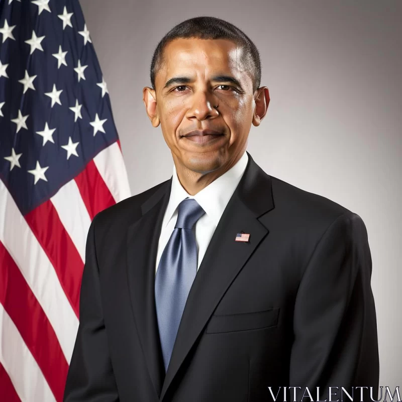 AI ART Official Studio Portrait of President Barack Obama