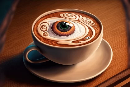 Intimate Moment: A Photorealistic Depiction of a Coffee Cup