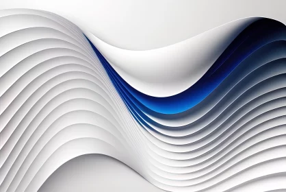 Abstract Sculptural Architecture with Futuristic Chromatic Waves