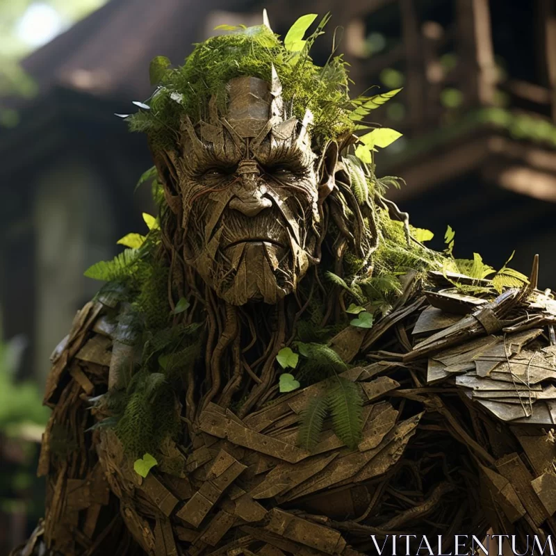 AI ART Nature-Inspired Forest Man: A Marvel of Mixed Media Artistry