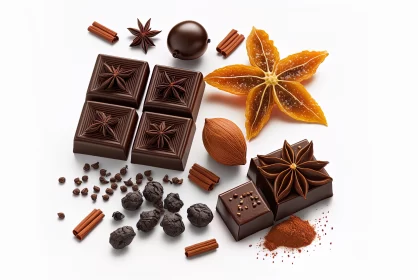 Detailed Chocolate and Spices Artwork
