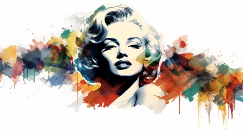 Colorful Marilyn Monroe Vintage Poster Artwork