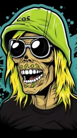 Zombie Pop Art Illustration with Concert Poster Vibes AI Image