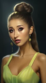 Captivating Portrait of Ariana Grande - Celebrity Art AI Image