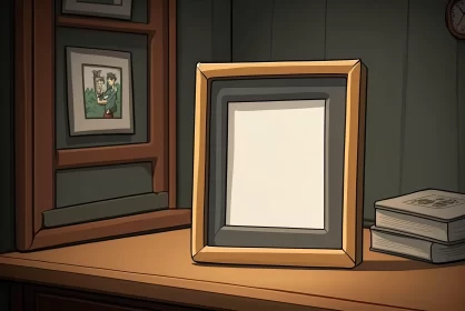 Sentimental Animation: Picture Frames in Comic Book Style AI Image