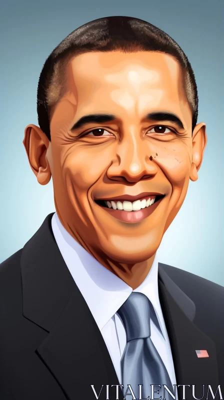 AI ART Playful Studio Portrait of Barack Obama