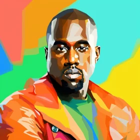 Colorful Abstract Pop Art Studio Portrait: A Visual Delight AI Image