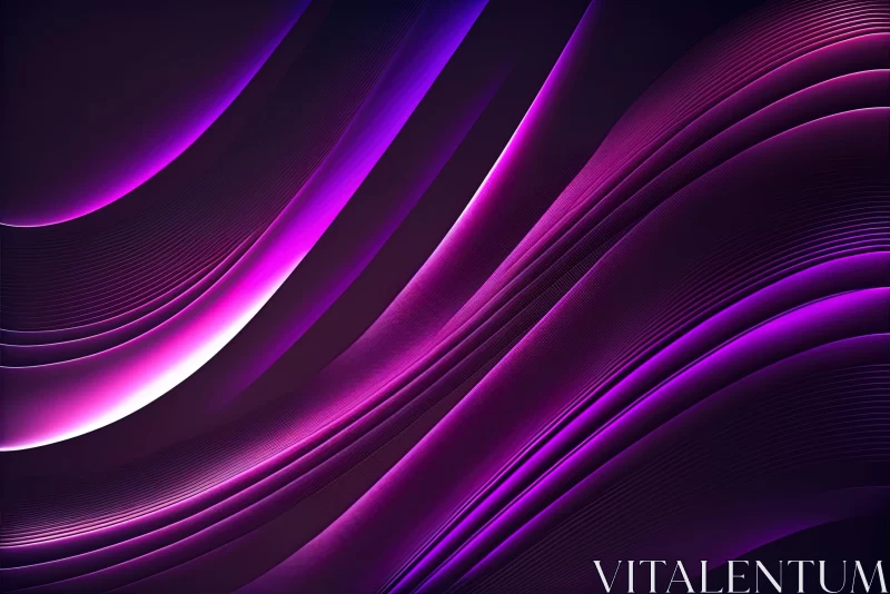 Abstract Purple Glowing Wavy Pattern Wallpaper AI Image