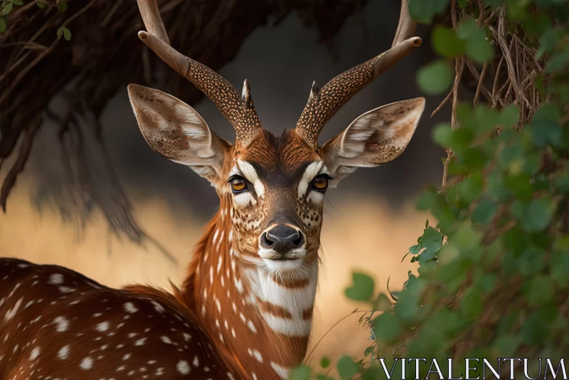 Intriguing Antelope and Deer Portraits in African Parks AI Image