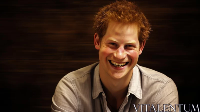 Joyful Portrait of Prince Harry - Uplifting and Optimistic AI Image