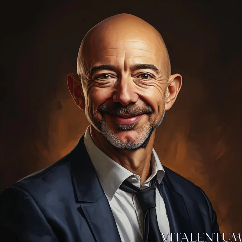 Expressive and Playful Caricature of Jeff Bezos AI Image