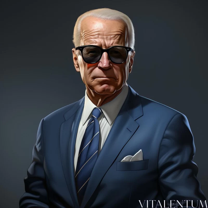 AI ART President Biden's Noir Styled Photorealistic Portrait