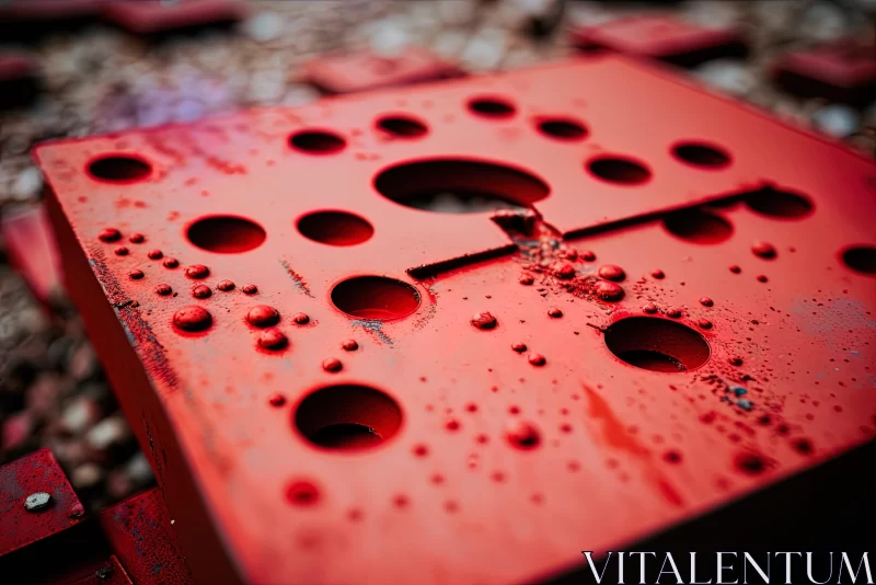 AI ART Red Metal Jug in Fluid Photography Style: An Industrial Aesthetic Exploration