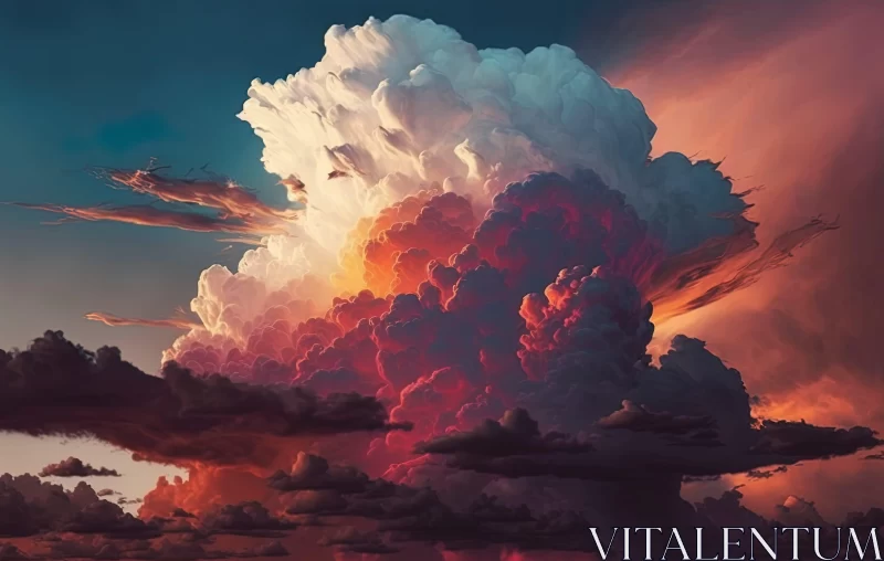 Abstract Sky Clouds Digital Painting - Epic Landscapes AI Image