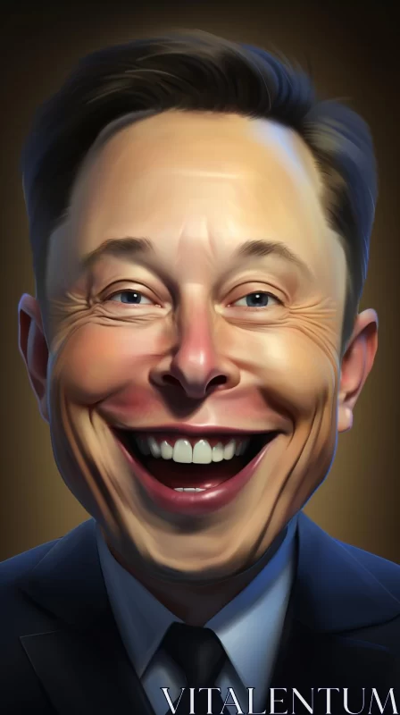 AI ART Humorous Caricature of Elon Musk in Ultra HD