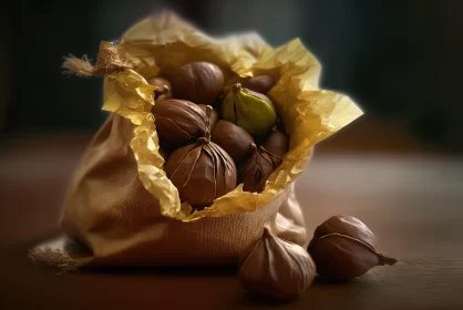 Chocolate Hazelnuts in Chiaroscuro Light