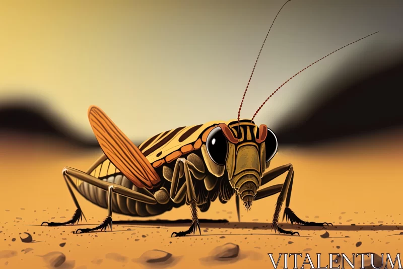 Desertwave Insect Illustration: A Dive into Science Fiction AI Image