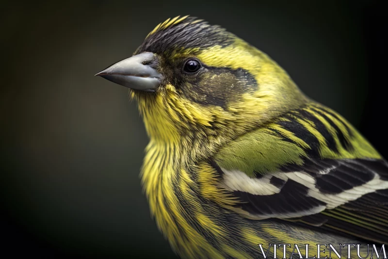Captivating Yellow and White Bird - A Wildlife Portrait AI Image
