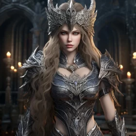 Enthralling 3D Portrayal of the Warrior Queen from Eldor AI Image