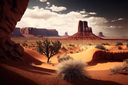 Nostalgic Desert Landscape - A Tribute to Native Americans