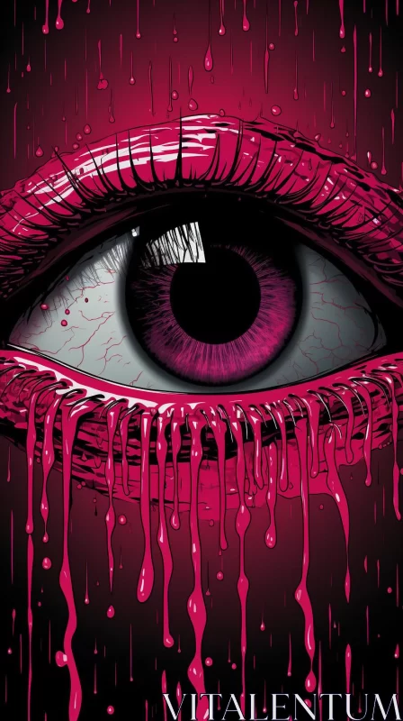 Gothic Comic Book Eye Illustration AI Image
