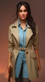 Meghan Markle Portrait: Realistic Color and Normcore Style AI Image