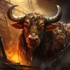 Flaming Bull: An Intersection of Industrialization and Wildlife
