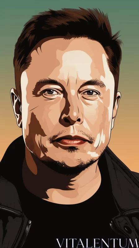 AI ART Elon Musk in Neo-Pop Digital Art