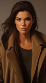 Kendall Jenner Portrait - Warm Tonal Range and Realistic Detail AI Image