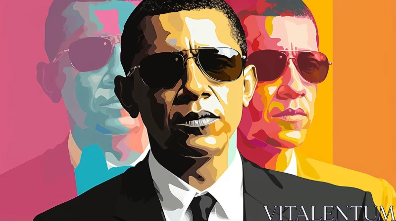 AI ART Monochromatic Elegance: An Artistic Portrait of Barack Obama