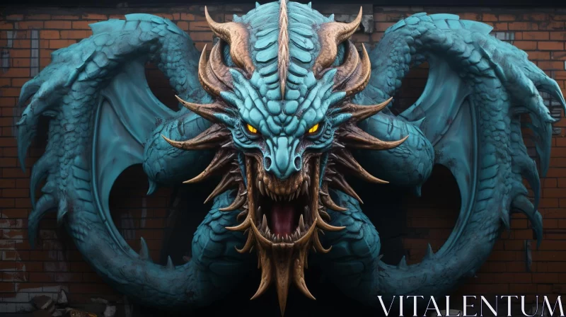Intriguing Blue Dragon Art - A Journey into the Fantastic AI Image