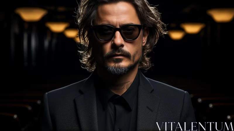Johnny Depp in Mysterious and Graceful Studio Portraiture AI Image
