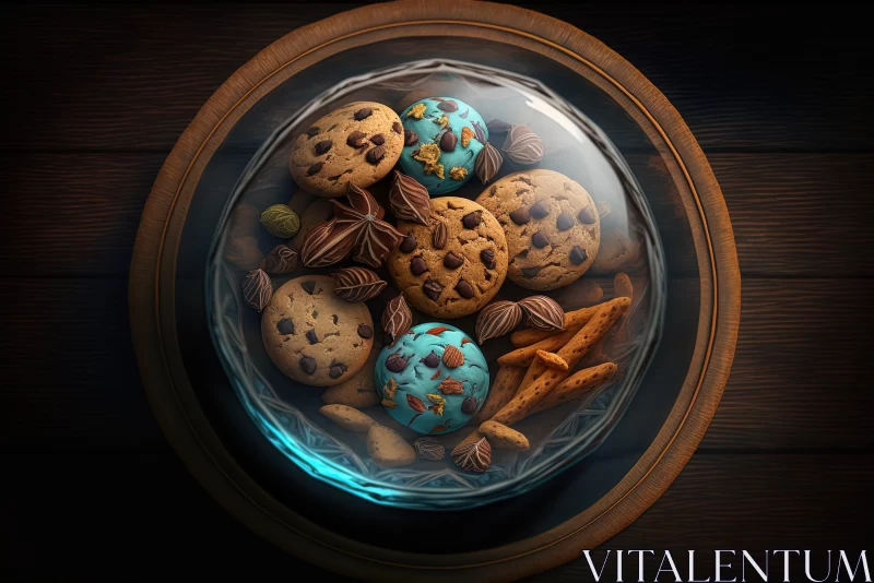 AI ART Surrealistic Cabincore Cookie Bowl - Photorealistic Art