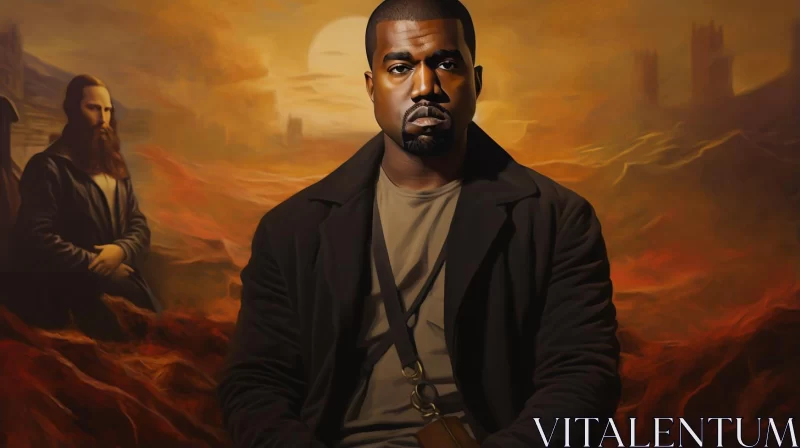 AI ART Post-apocalyptic Portrait of Kanye West in Sci-fi Art Style