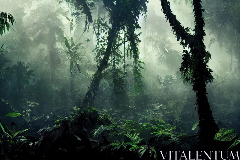 Mysterious Rainforest - Nature's Enigmatic Beauty AI Image